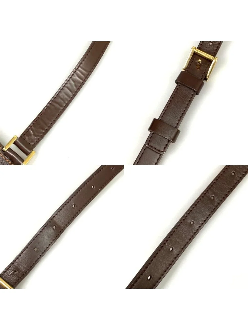 Louis Vuitton Damier Musette Shoulder Bag Brown